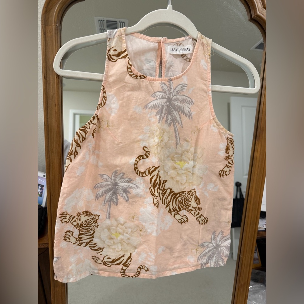 Tropical Tiger Print Sleeveless Top